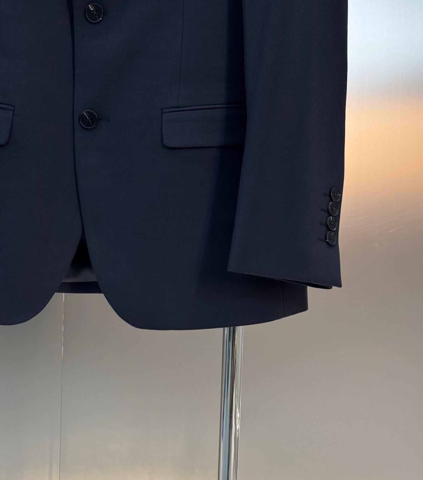 Dolce & Gabbana - Navy Tailored Suit with Gold Embroidered Crest