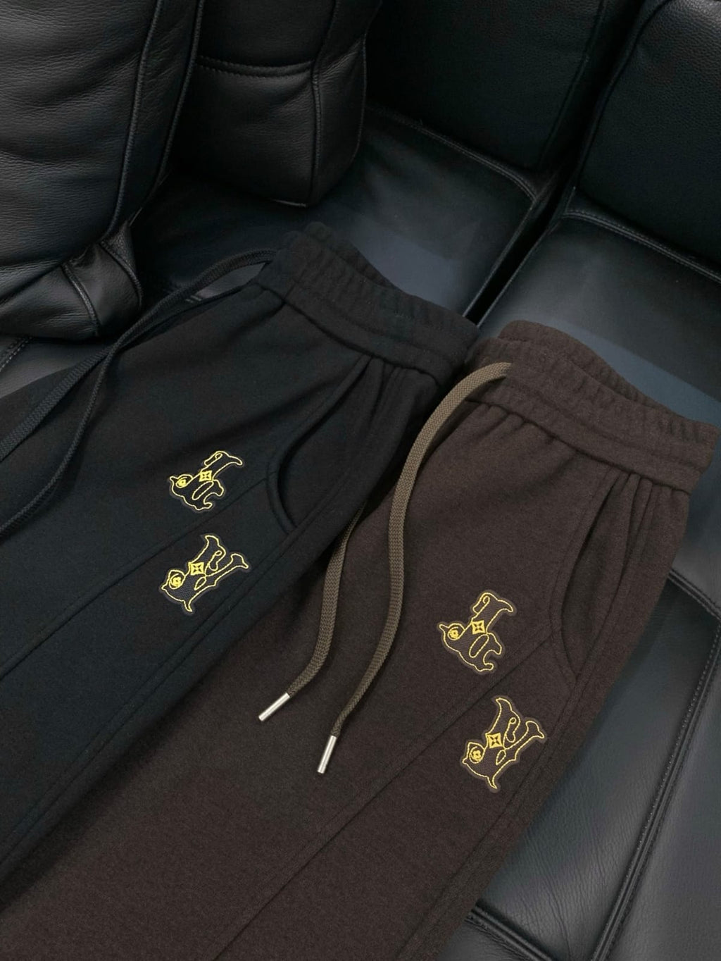 Louis Vuitton - Dark Brown Embroidered Logo Sweatpants