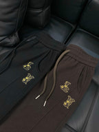 Louis Vuitton - Dark Brown Embroidered Logo Sweatpants