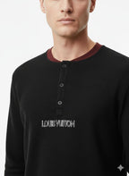 Louis Vuitton - Black Knit Logo Henley