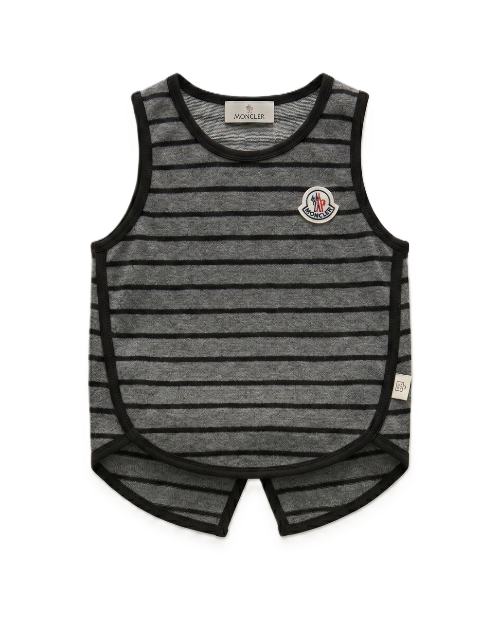 Moncler Kids - Grey & Black Striped Two-Piece Tank Top and Shorts Set