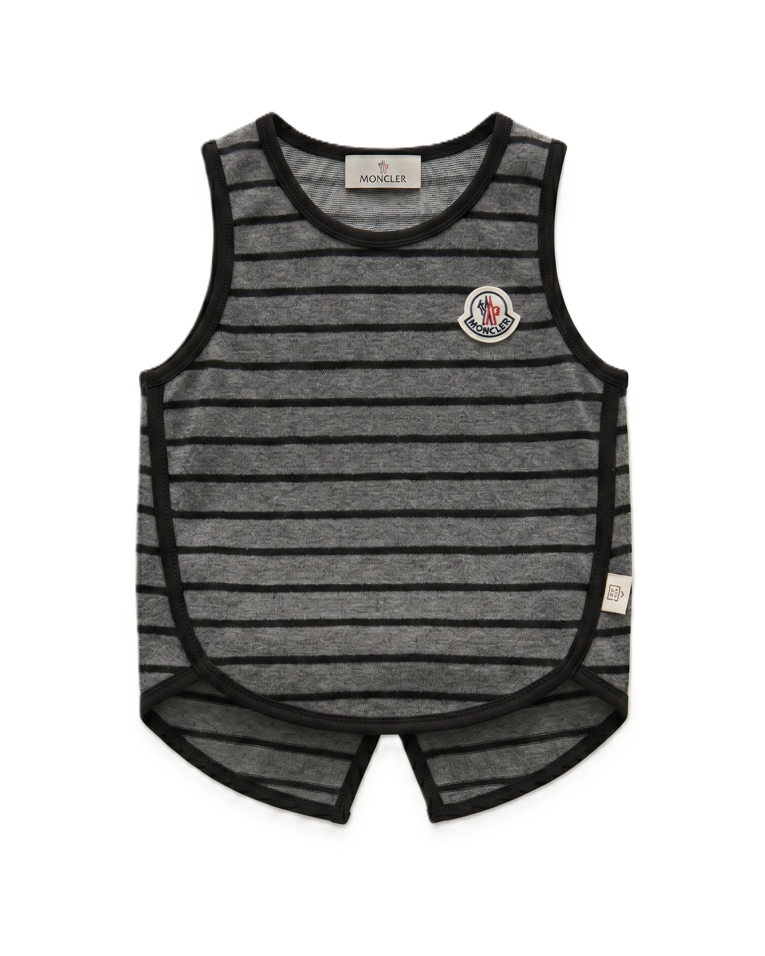 Moncler Kids - Grey & Black Striped Two-Piece Tank Top and Shorts Set
