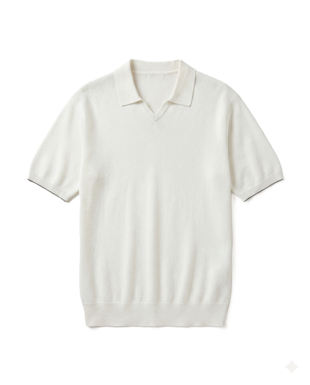Brunello Cucinelli - Knit V-Collar Polo Shirt - Off-White