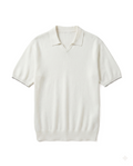 Brunello Cucinelli - Knit V-Collar Polo Shirt - Off-White