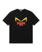 Fendi Black Bag Bugs & Graphic Logo Cotton T-Shirt