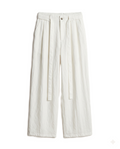 Valentino - White Wide-Leg Linen Trousers