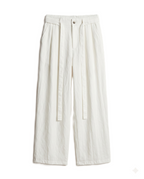 Valentino - White Wide-Leg Linen Trousers