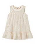 Chanel Kids - Sequined Tulle Bow Dress - Beige