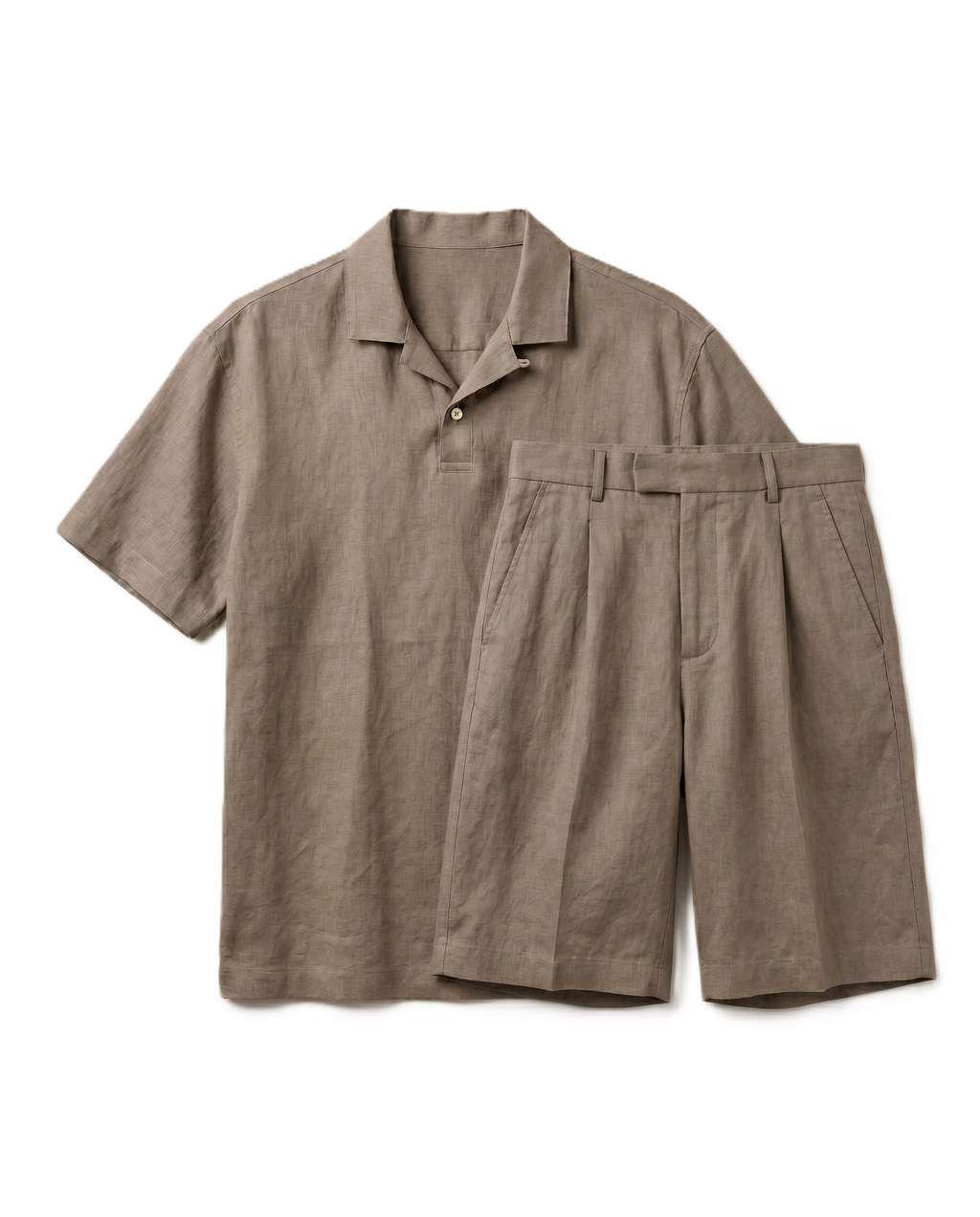Loro Piana - Linen Set - Polo & Pleated Shorts