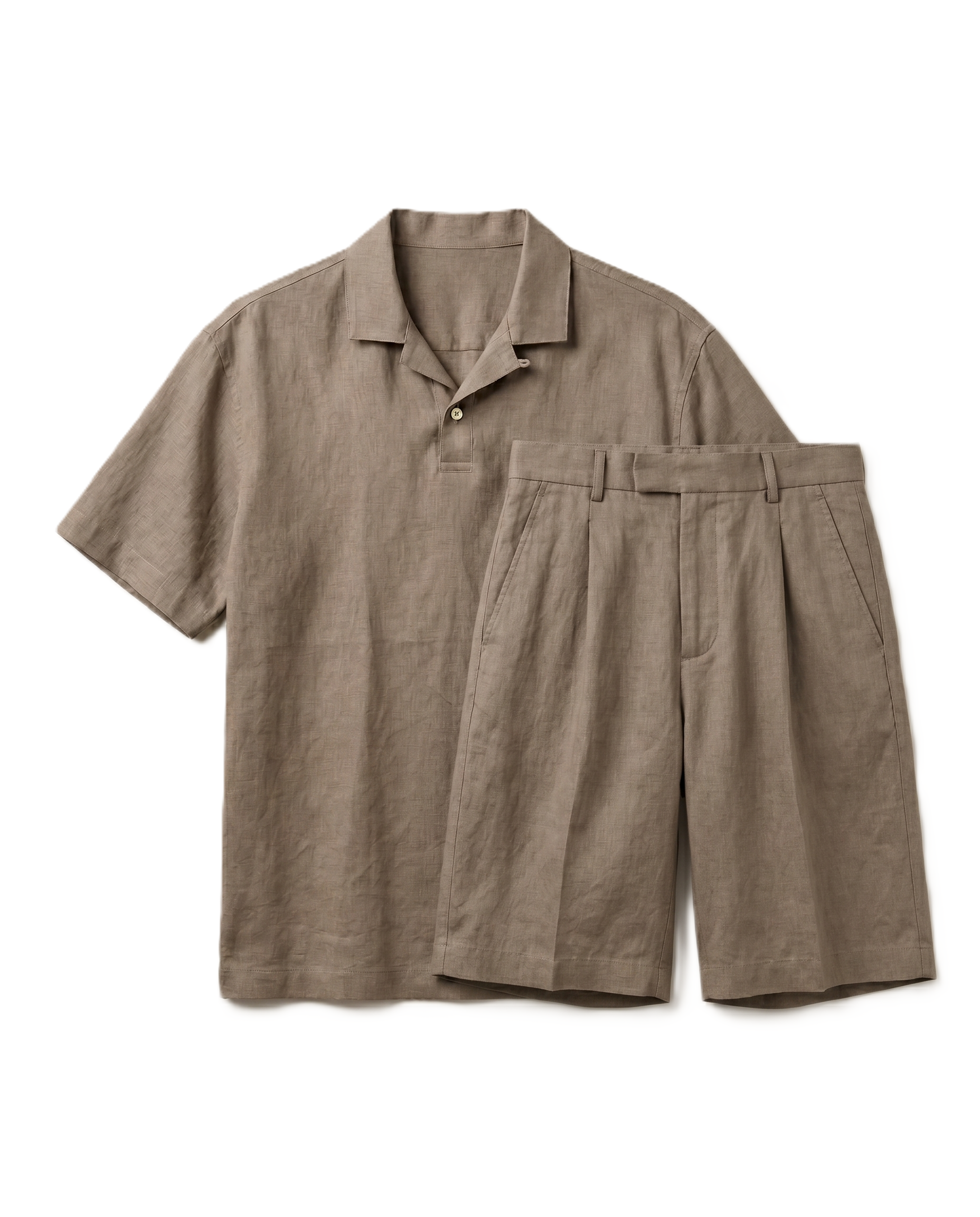 Loro Piana - Linen Set - Polo & Pleated Shorts