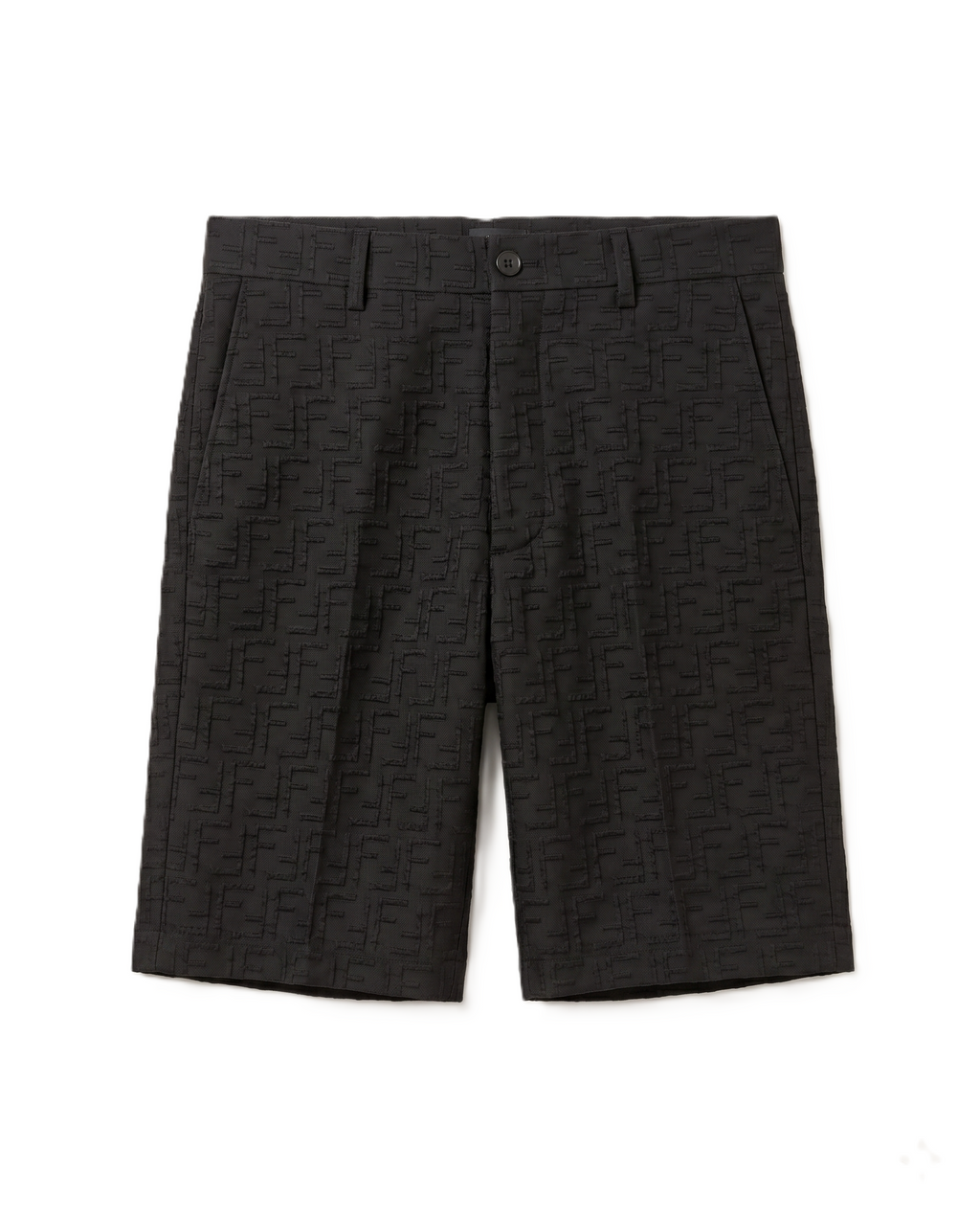Fendi Black Tonal FF Monogram Jacquard Shorts