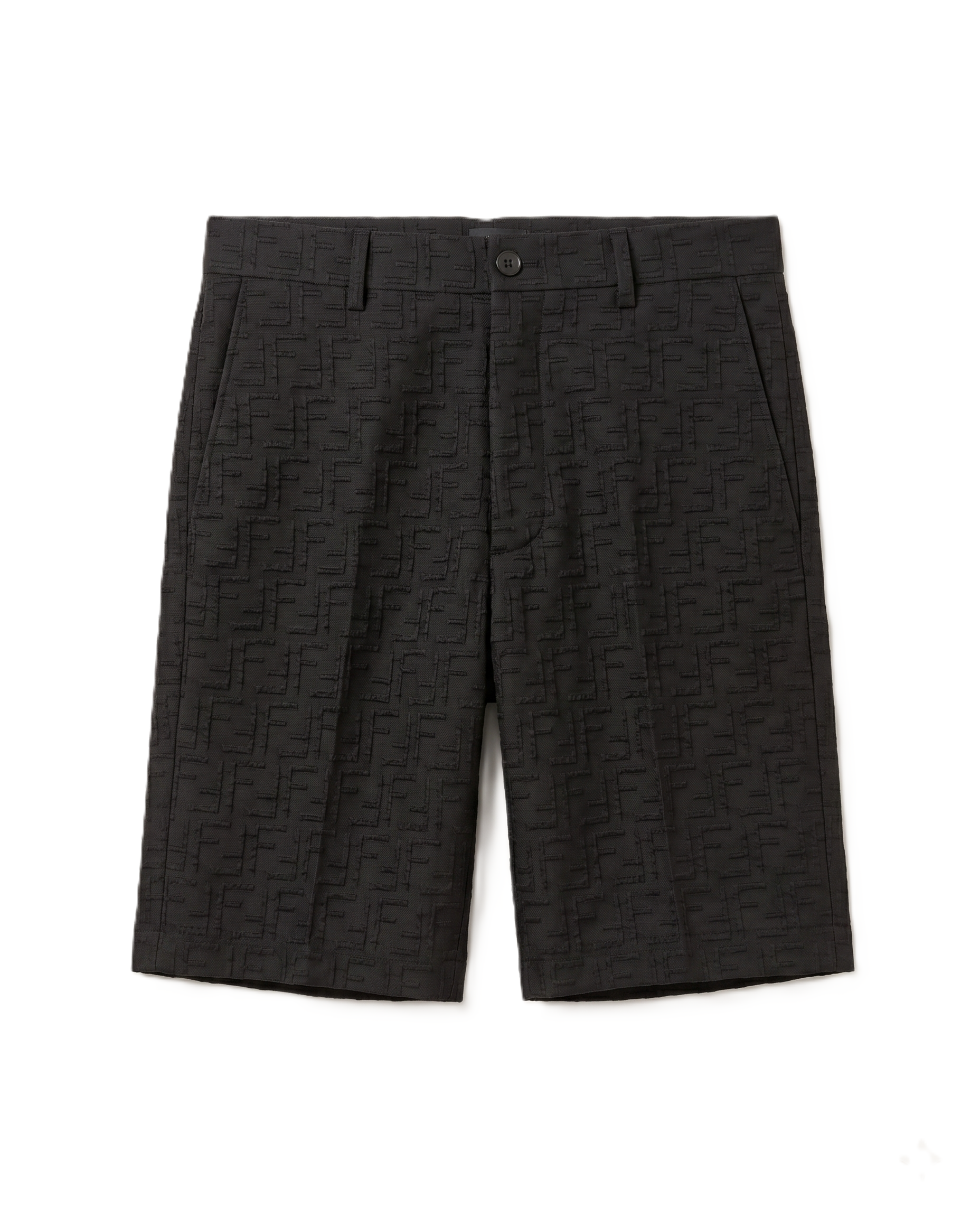 Fendi Black Tonal FF Monogram Jacquard Shorts