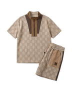 Louis Vuitton - Damier Azur Knit Collar Resort Set
