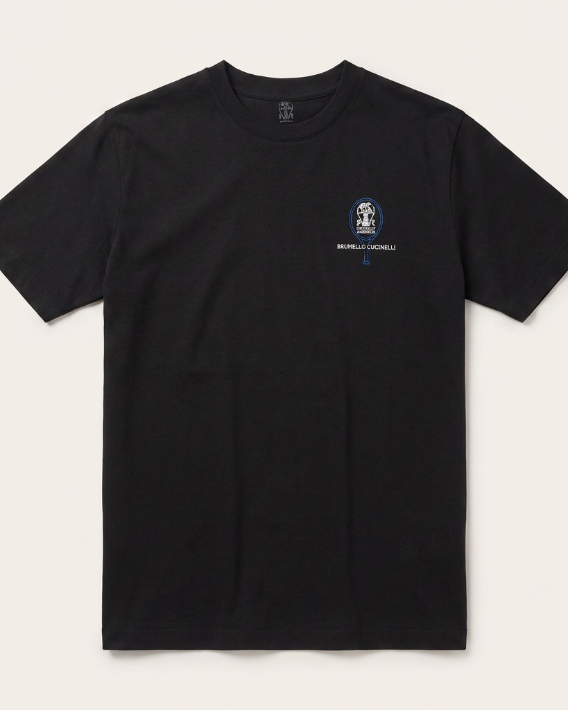 Brunello Cucinelli - Tennis Club Graphic Cotton T-Shirt