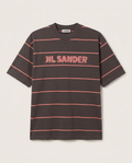 Jil Sander - Fringed Logo Striped Cotton T-Shirt