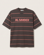 Jil Sander - Fringed Logo Striped Cotton T-Shirt