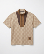 Louis Vuitton - Damier Azur Knit Collar Resort Set